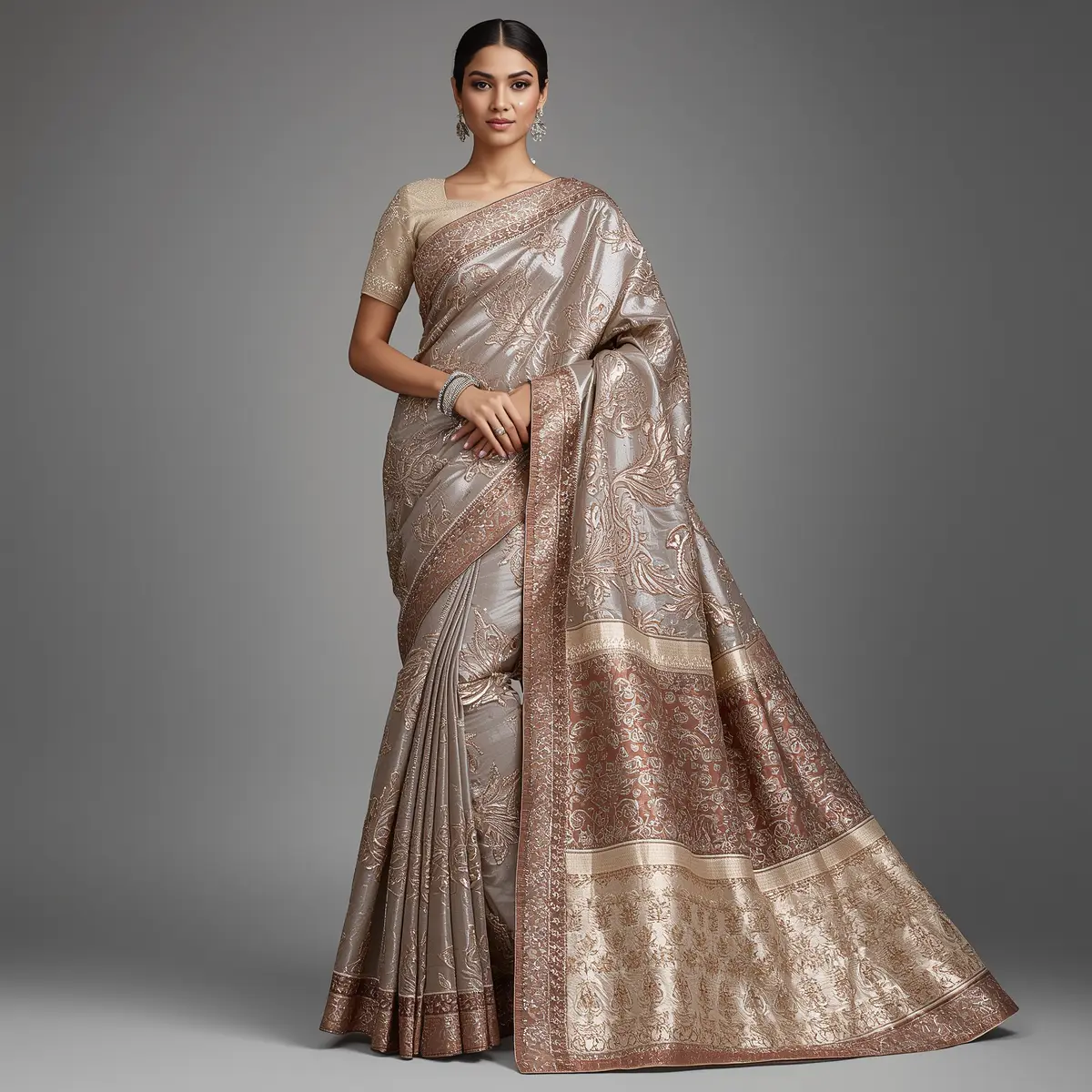 Metallic Designer Saree